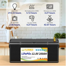 Аккумулятор FlyPower LiFePO4 12V/200AH, 2560W*h (літій-залізо-фосфатний акумулятор)