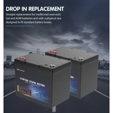 Акумулятор MARKSON LFP1275 12V 75Аh 960Wh LiFePO4 (літій-залізо-фосфатний акумулятор)