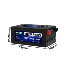 Акумулятор Bate LFP12200 12V 200Аh 2560Wh LiFePO4 (літій-залізо-фосфатний акумулятор)