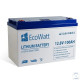 Акумулятор для ДБЖ EcoWatt LiFePO4 Smart BMS 12.8V 100Ah (літій-залізо-фосфатний акумулятор)