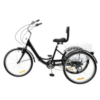 Електровелосипед триколісний LVLONG 500W 48V 12Ah 24"