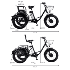 Електровелосипед триколісний Daibot Motorcycle 500W 48V 12Ah 20"