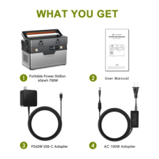 Зарядна станція універсальна Allpowers S700 606Wh/164000mAh/700W, ﻿power bank з розеткою 220V - Без сон. панелі