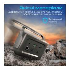 Зарядна станція універсальна Promate PowerMine-600 W, 172800 mAh, 622 Wh, 2 розетки 230 V Black