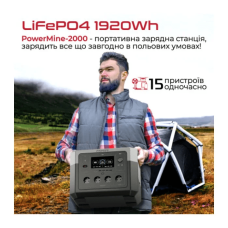 Зарядна станція універсальна Promate PowerMine-2000W, 1920Wh Black
