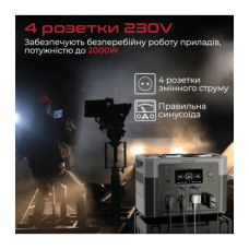 Зарядна станція універсальна Promate PowerMine-2000W, 1920Wh Black