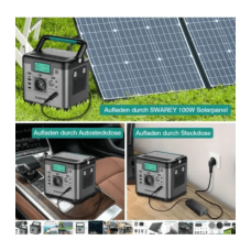 Зарядна станція універсальна SWAREY S500 із сонячними панелями (100 W)