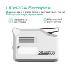Зарядна станція універсальна VigorPool Captain 1200 W, 1280 Wh White