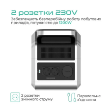 Зарядна станція універсальна VigorPool Captain 1200 W, 1280 Wh White