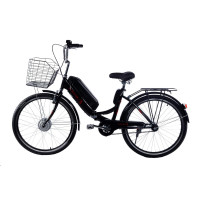 Електровелосипед складний з низькою рамою E-motion 36V 14Ah 350W / чорно-червоний