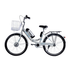 Електровелосипед складний з низькою рамою E-motion 36V 10Ah 350W / "біло-блакитний"