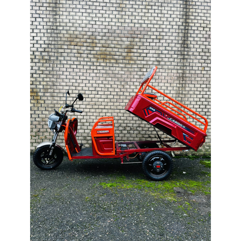 Електротрицикл вантажний Crosser CARGO 12 (1000W) 60V 32Ah червоний