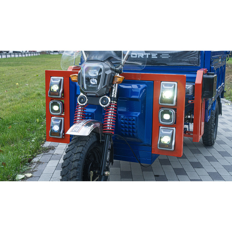 Електротрицикл вантажний FORTE GP-1500-CH (синій) гібрид 1500W