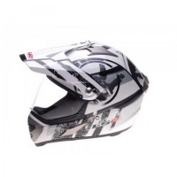 Шолом мотард LS2 MX433 Stripe White Black Gloss Шолом мотард LS2 MX433 Stripe White Black Gloss