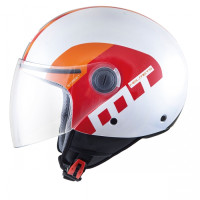 MT Helmets Street Metro pearl white / orange / red MT Helmets Street Metro pearl white / orange / red
