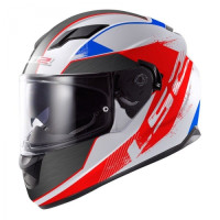 Шолом LS2 FF320 Stream Solid White Blue Red Шолом LS2 FF320 Stream Solid White Blue Red
