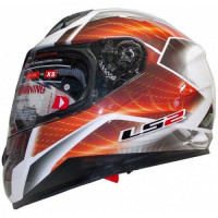 Шолом LS2 FF384 Saga White-Orange Шолом LS2 FF384 Saga White-Orange