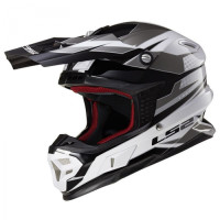 Кросовий шолом LS2 MX456 Factory Hi-Vis White Black Titanium Gloss Кросовий шолом LS2 MX456 Factory Hi-Vis White Black Titanium Gloss