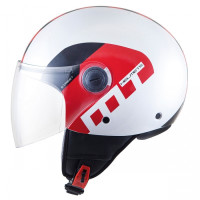 MT Helmets Street Metro pearl white / silver / red MT Helmets Street Metro pearl white / silver / red