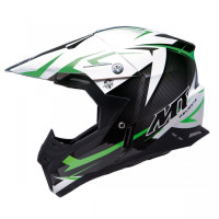 MT Helmets Synchrony Steel black / white / green