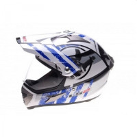 Шолом мотард LS2 MX433 Stripe White Blue Gloss Шолом мотард LS2 MX433 Stripe White Blue Gloss