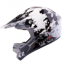 Кросовий шолом LS2 MX433 Blast White Black Titanium Gloss