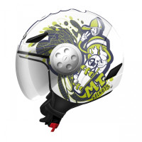 MT Helmets Urban Kids Skate Board white / fluor yellow