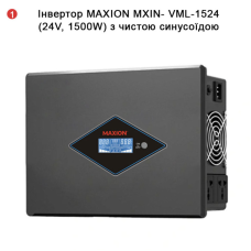 Комплект резервного живлення VML-1500 (1.5kW, 24V + 2.5kW LiFePO4)