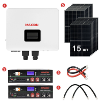 Комплект резервного живлення REVO-6000PV (6kW, 48V + 10kW LiFePO4 + 6kW сонячні панелі)